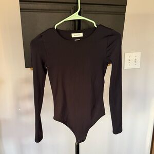 Babaton Black Long Sleeve Bodysuit